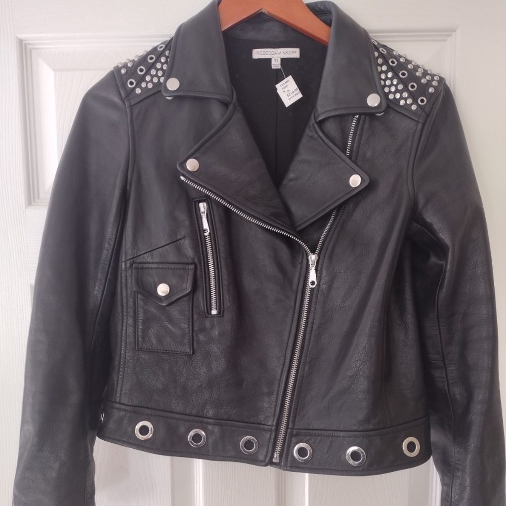 Rebecca Minkoff NWT leather studded jacket